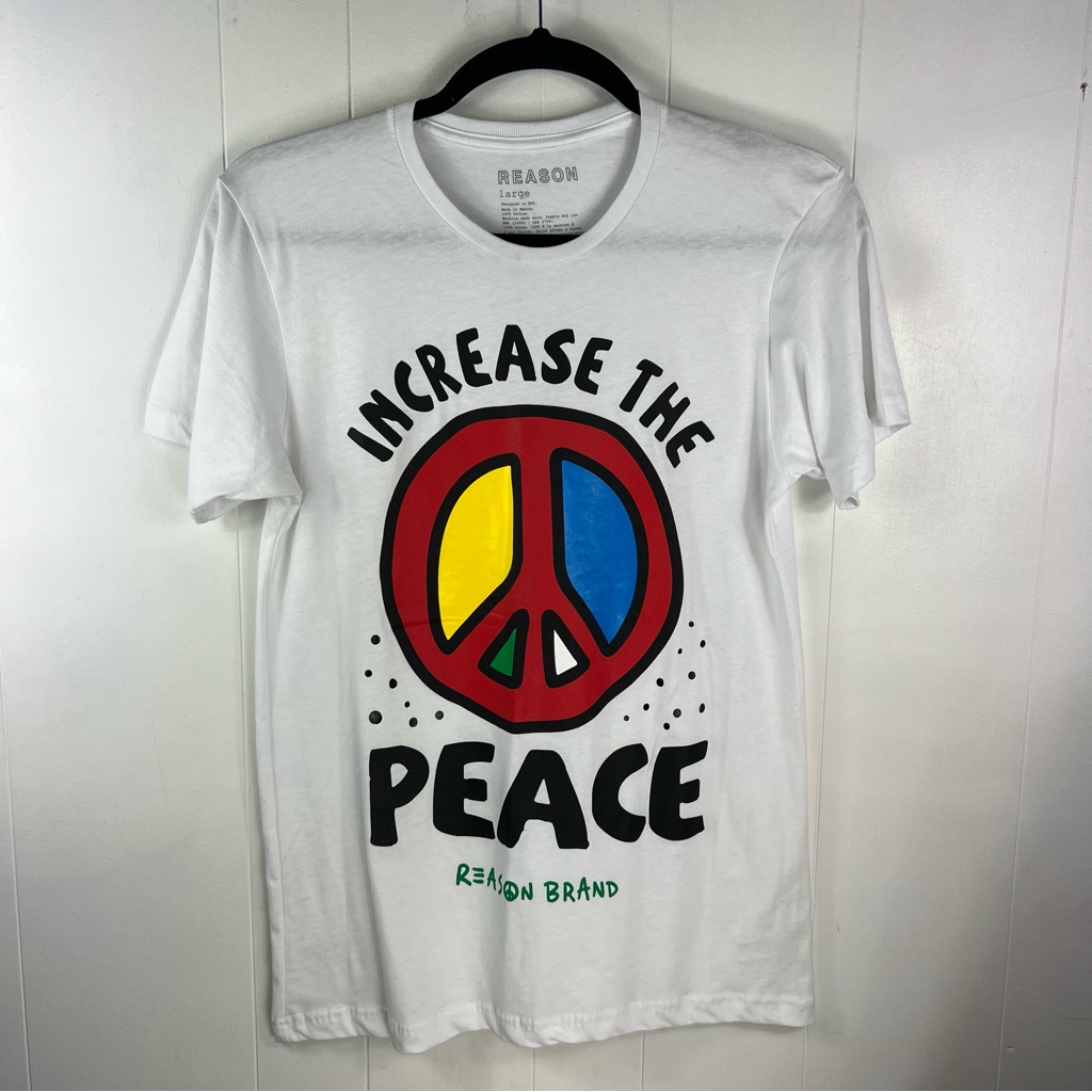 Reason Brand Increase The Peace Graphic Tunic Tee Size Large